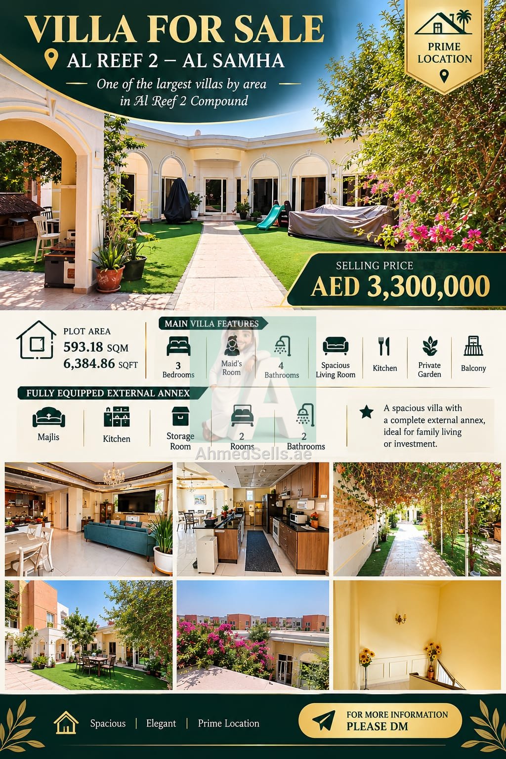 🌟 فرصة ذهبية لامتلاك فيلا الأحلام بتصميم راقٍ ومساحة استثنائية في "الريف 2 - السمحة