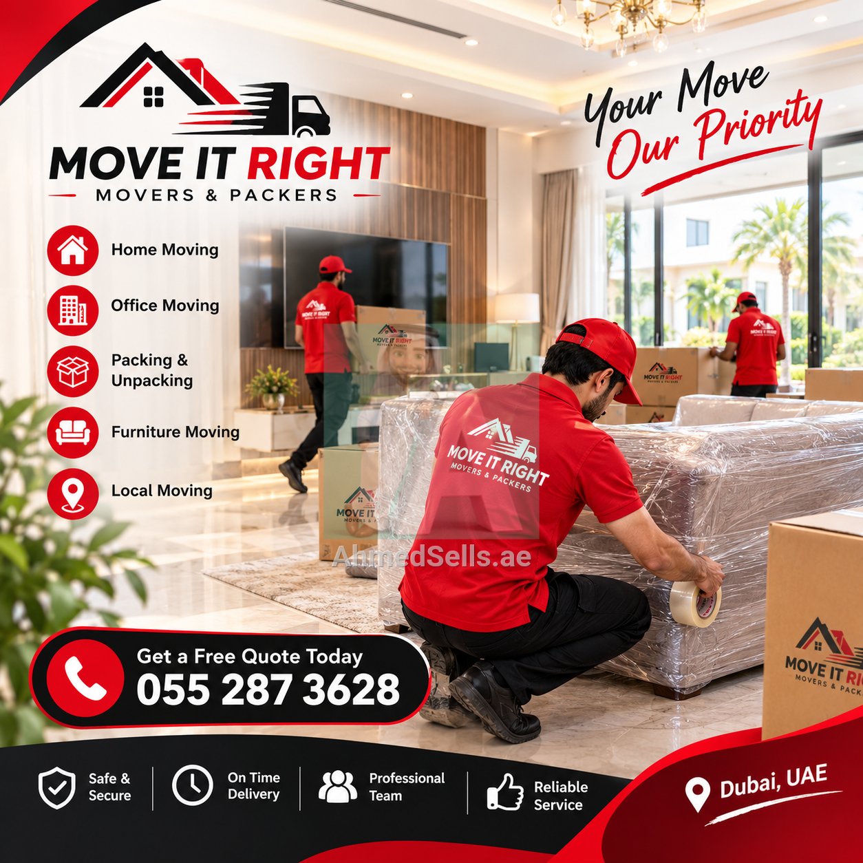 Professional Home & Office Moving Services in Dubai | Move It Right Movers