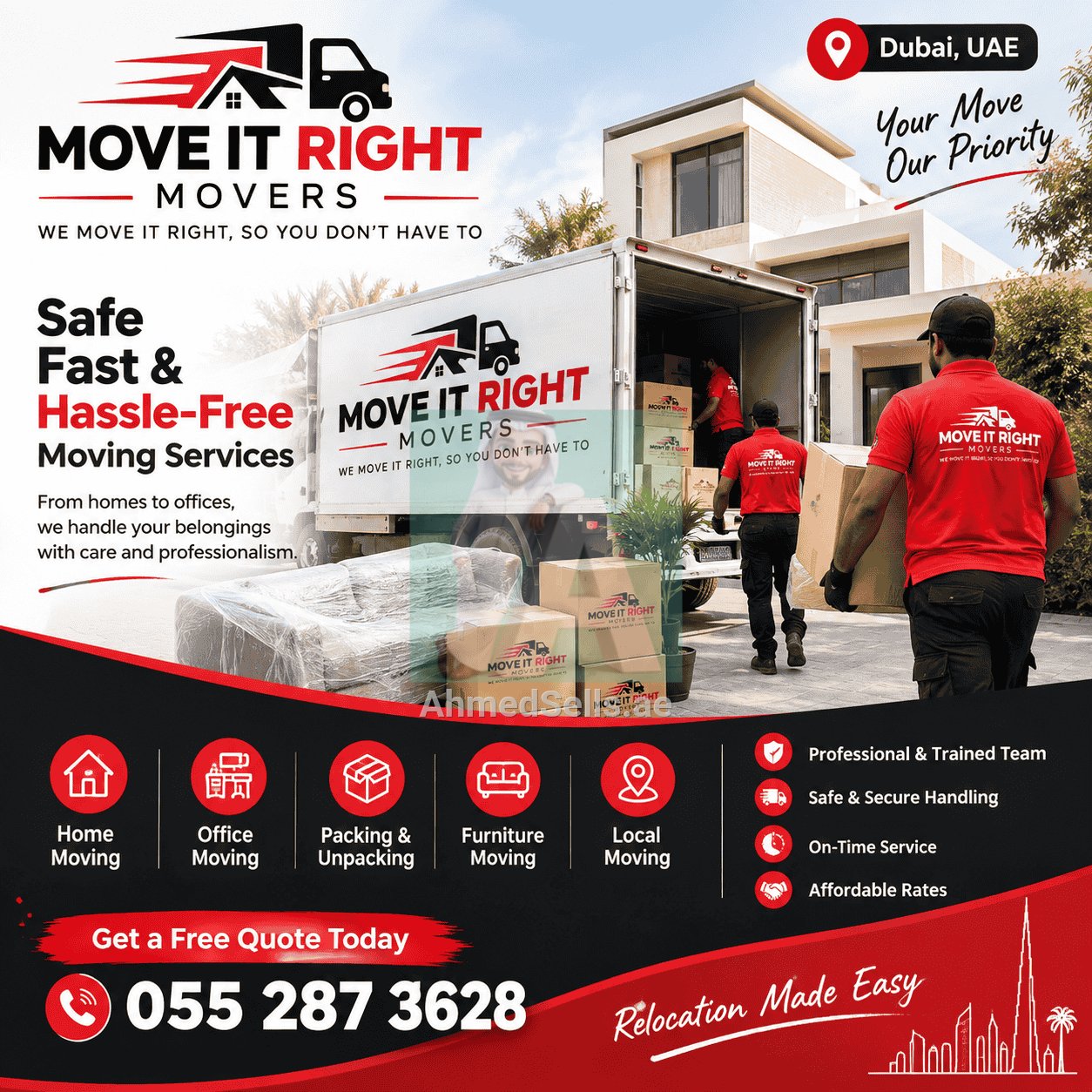 Reliable Moving Crew in Dubai | Move It Right Movers