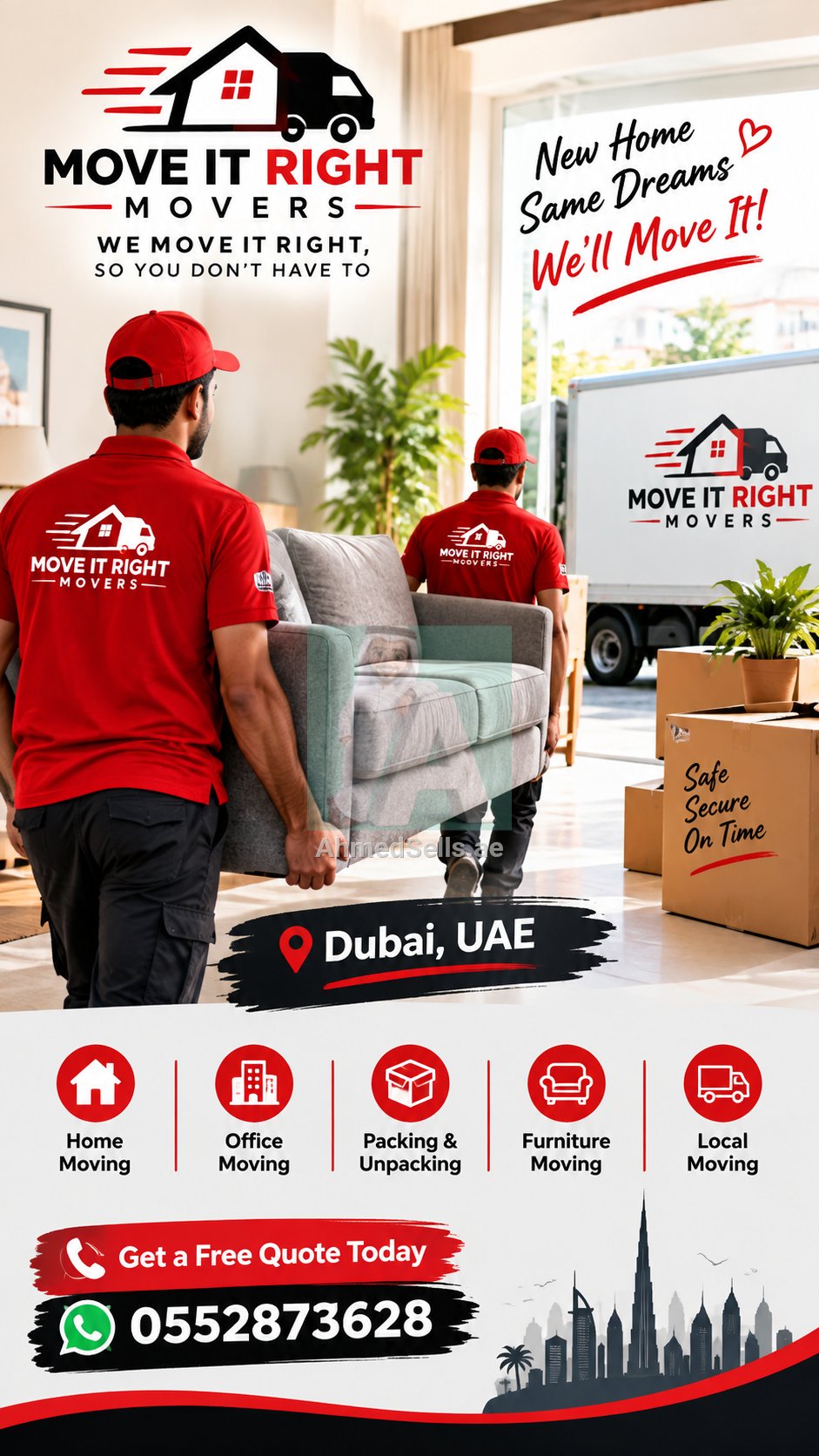 Move It Right Movers 🚚 Home & Office Moving in Dubai 🇦🇪 Packing • Furniture • Local Moving 📦 📞