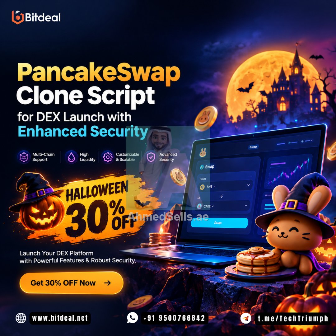 PancakeSwap Clone Script for DEX Launch with Enhanced Security – Halloween 30% OFF