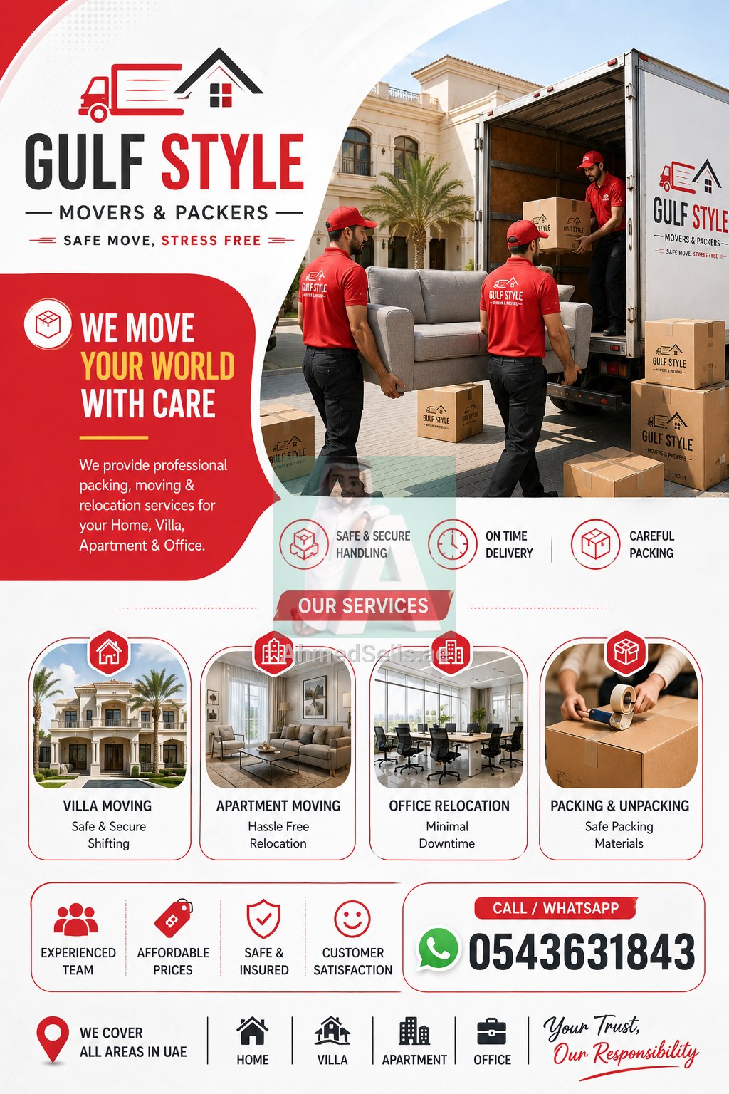 Professional movers and Packers in Dubai Gulf style movers