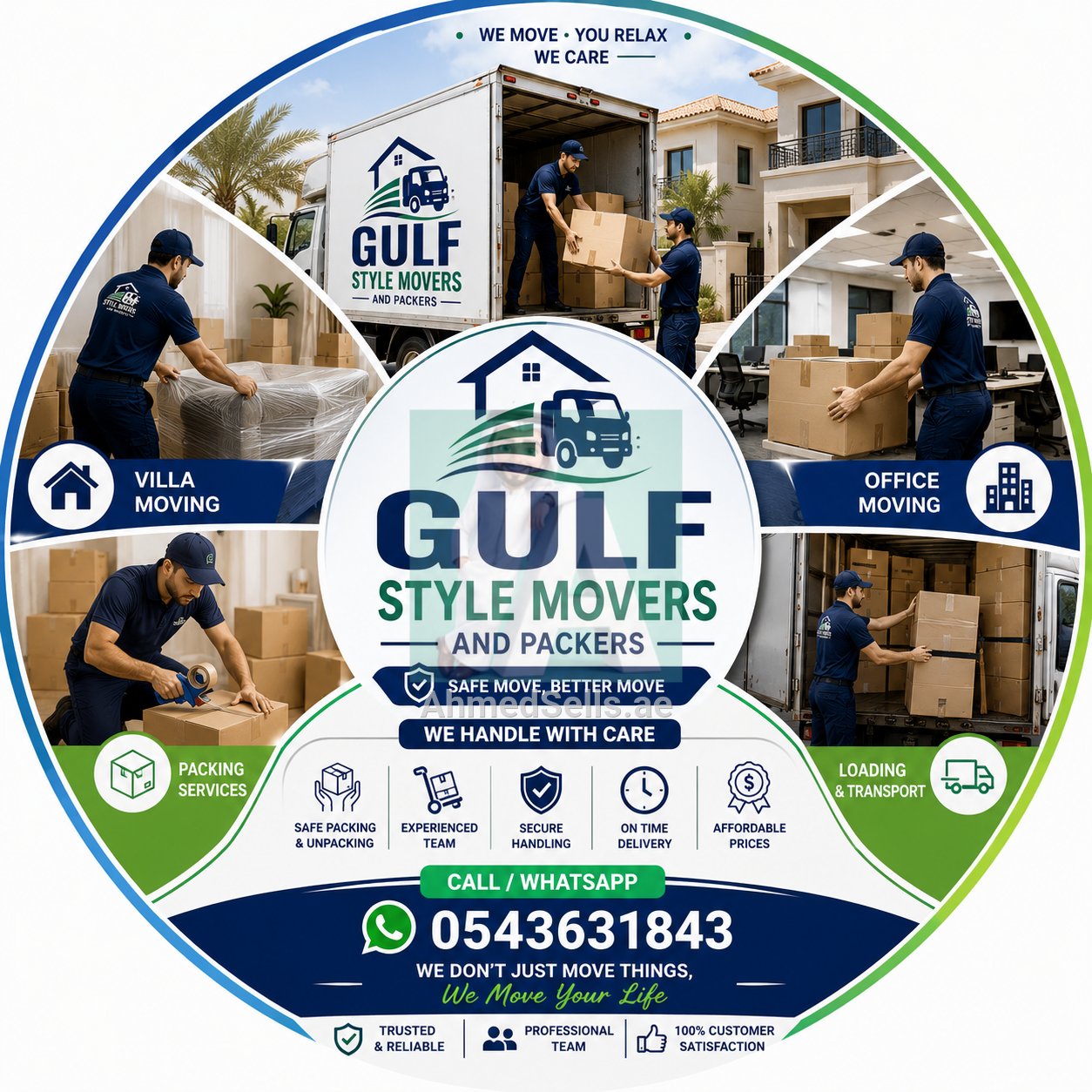 Professional movers and Packers expert in Dubai Gulf style movers