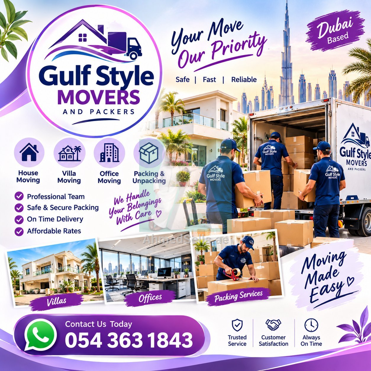 Professional movers and Packers expert in Dubai Gulf style movers