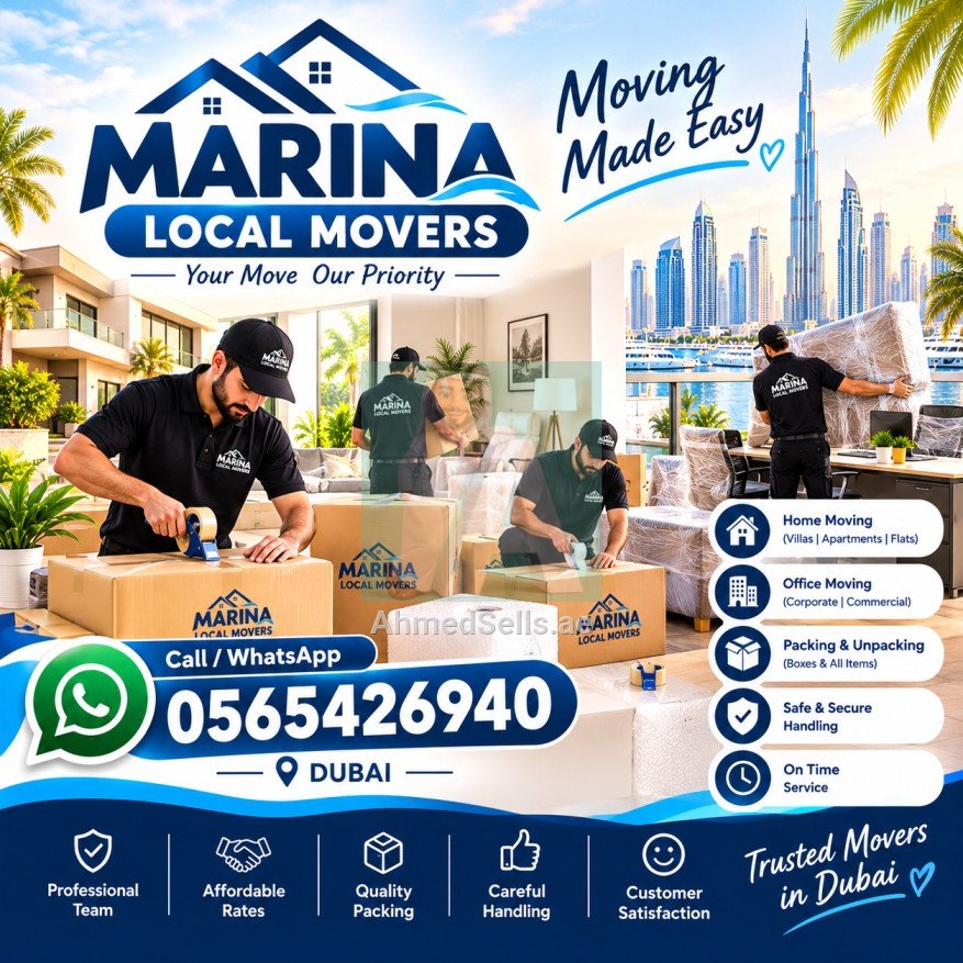 Marina Local Movers in Dubai Marina - Best Villa, Apartment and Office Shifting Service. Fast, Safe