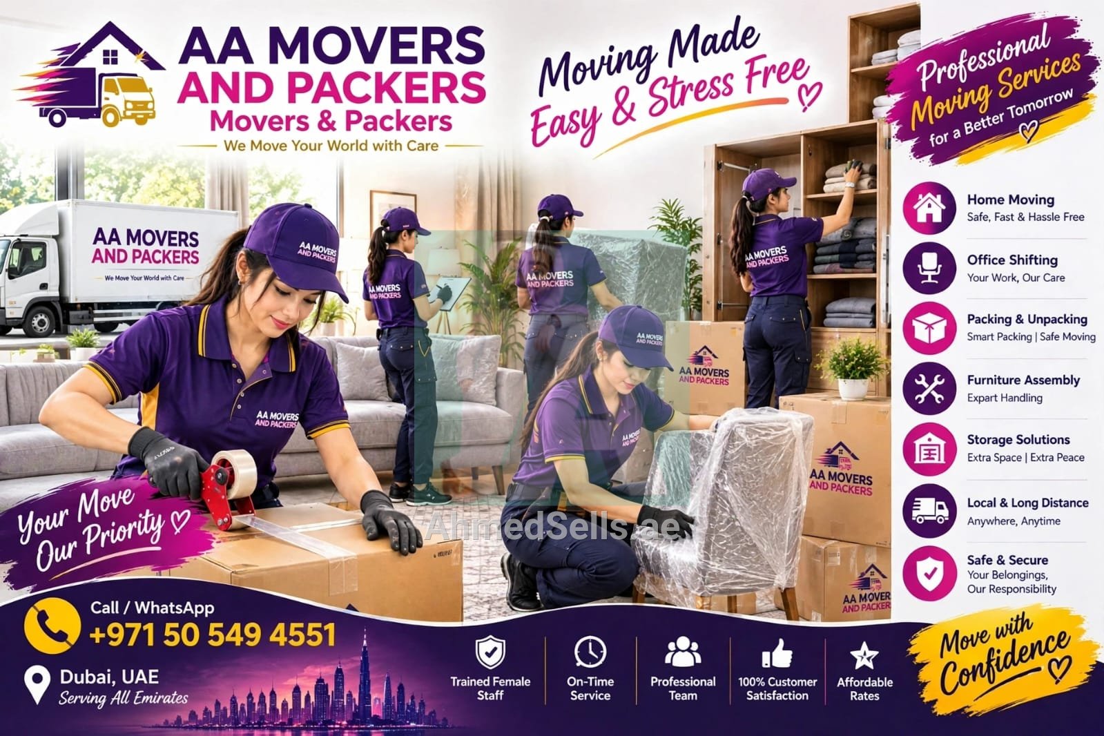 Most Trusted Movers in Dubai | AA MOVERS AND PACKERS
